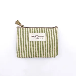 Monedero Waterproof Rayas Verde Bags Garden