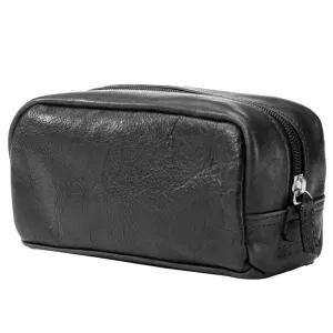 Moore and Giles Mini George Toiletries Kit - Titan Milled Gunmetal Black
