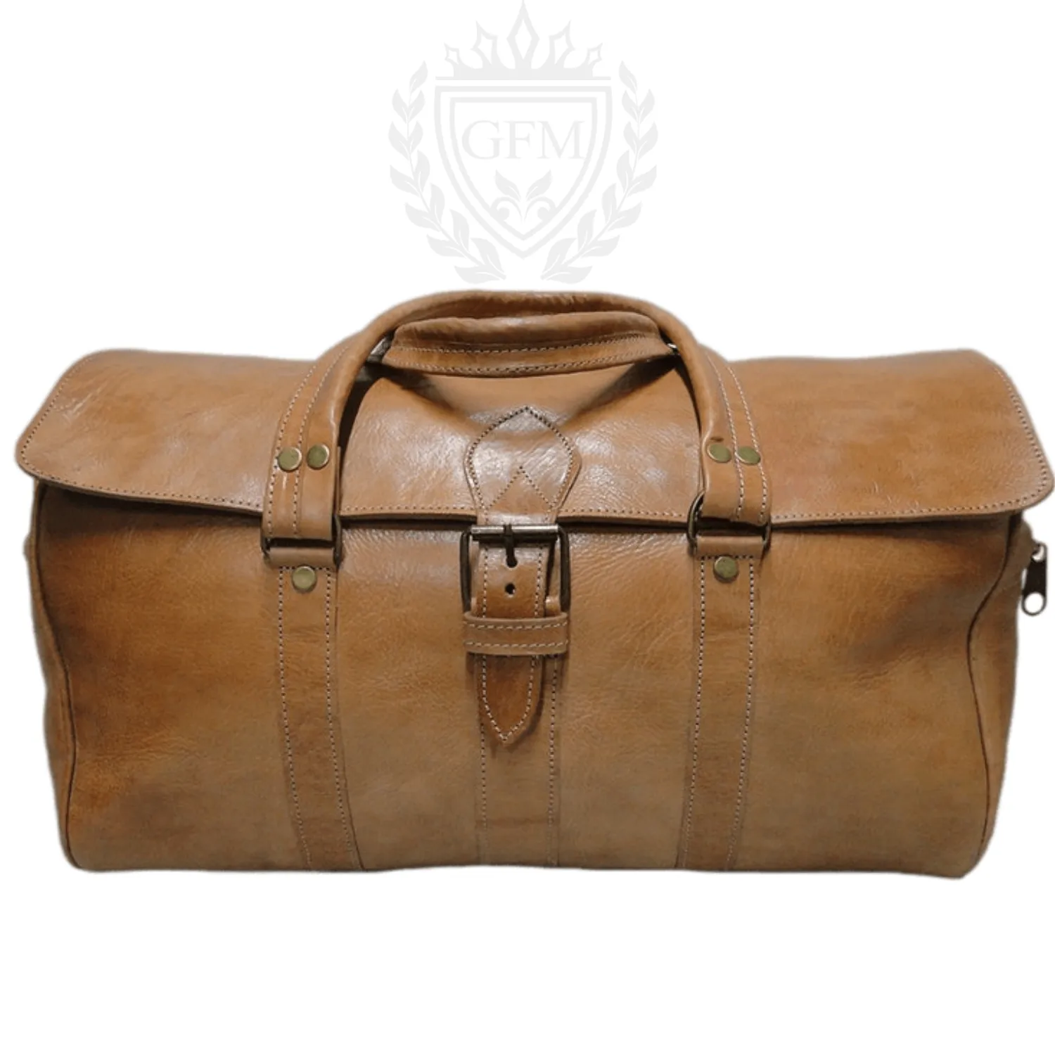Moroccan Leather Artisanal Travel Bag - Leather Travel bag