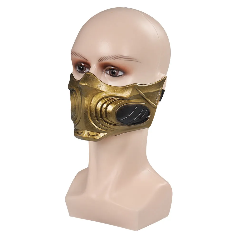 Mortal Kombat Scorpion Cosplay Costume Men Vest Pants Belt Outfits Halloween Carnival Suit