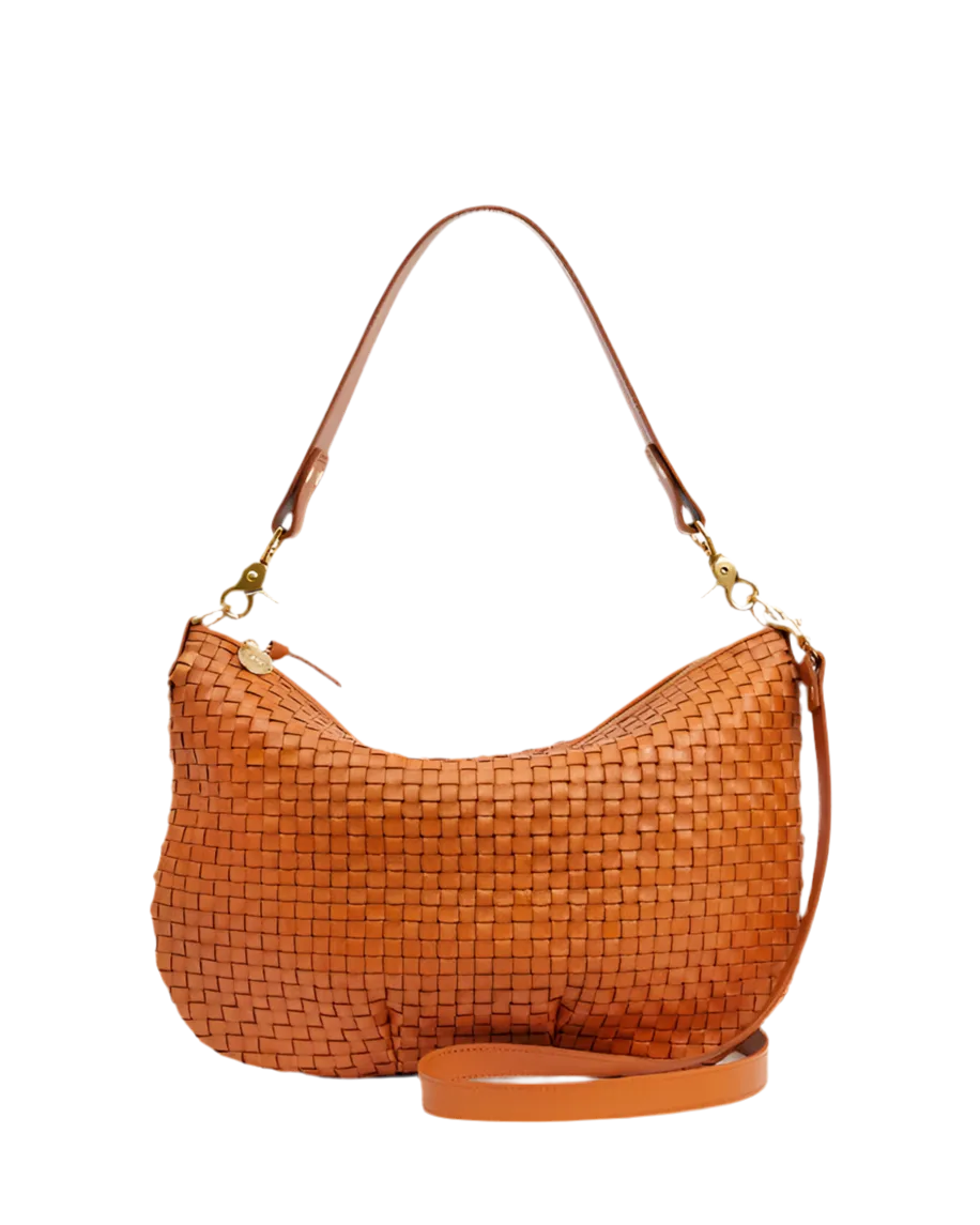 Moyen Messenger in woven checker natural