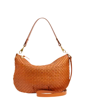 Moyen Messenger in woven checker natural