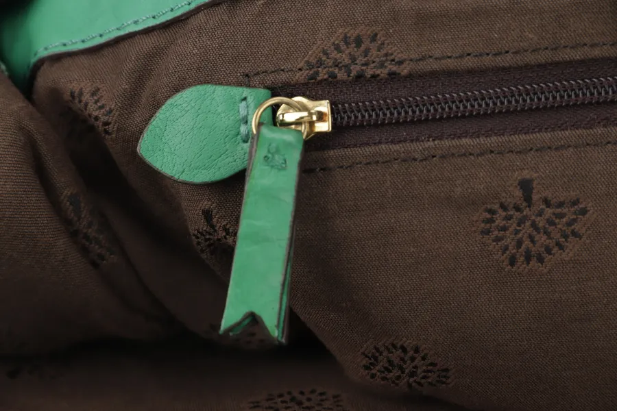 MULBERRY ALEXA 2 WAY SHOULDER BAG LARGE GREEN LEATHER GOLD HARDWARE (5167571) WITH LONG STRAP AND DUST COVER
