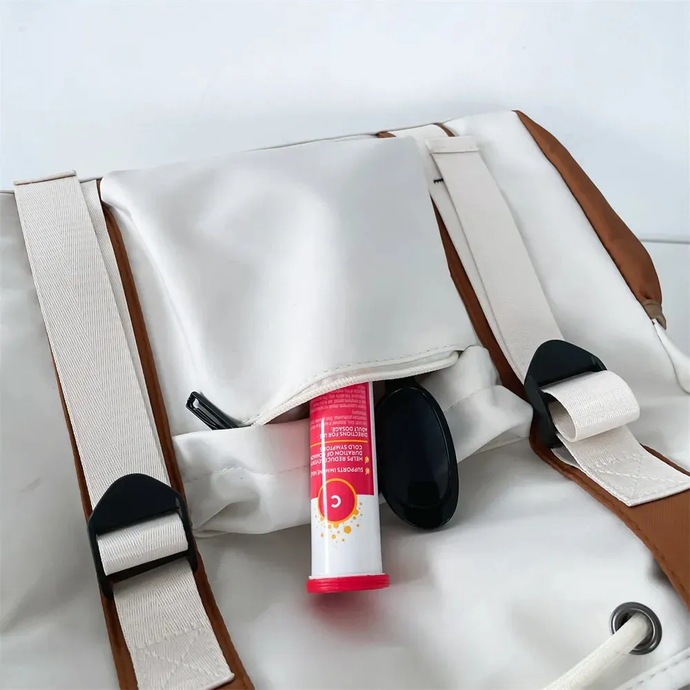 Multi-pocket Large Capacity Nylon Fabric Tote Bag for Womens