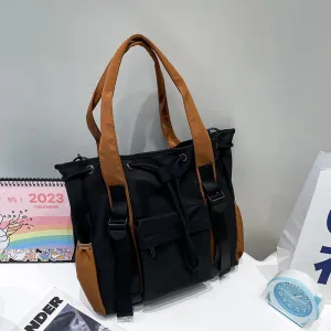 Multi-pocket Large Capacity Nylon Fabric Tote Bag for Womens