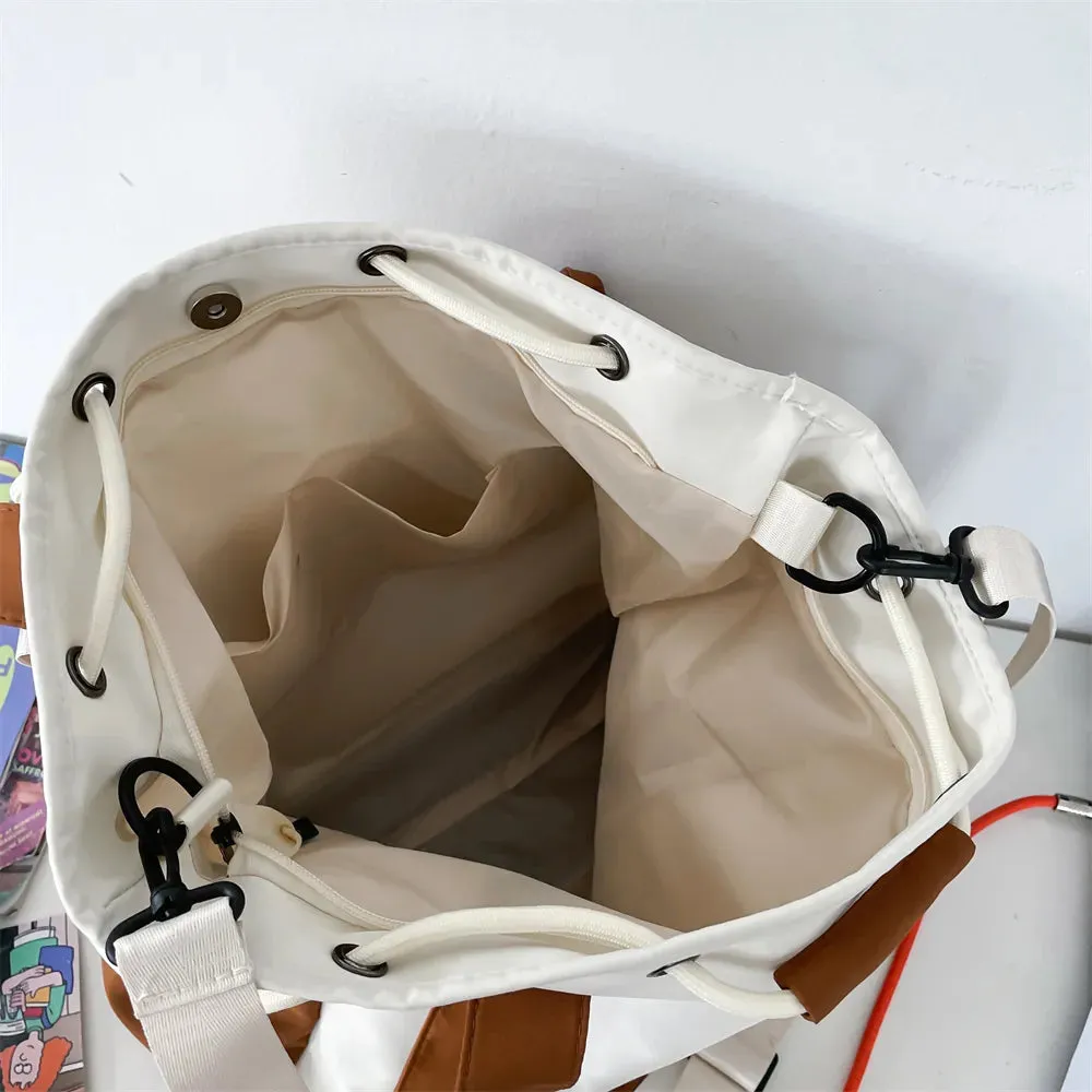 Multi-pocket Large Capacity Nylon Fabric Tote Bag for Womens