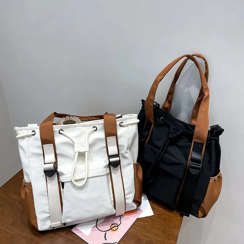 Multi-pocket Large Capacity Nylon Fabric Tote Bag for Womens