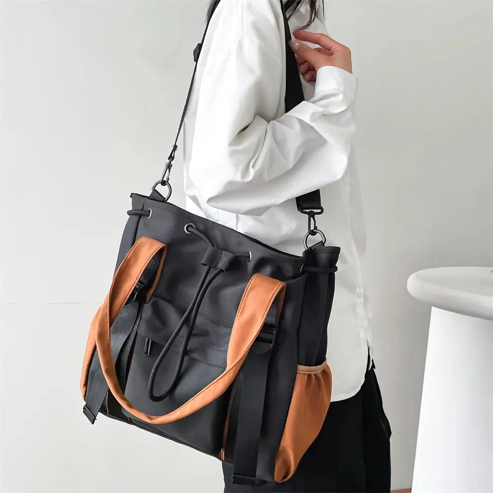 Multi-pocket Large Capacity Nylon Fabric Tote Bag for Womens