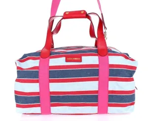 Multicolor striped travel bag