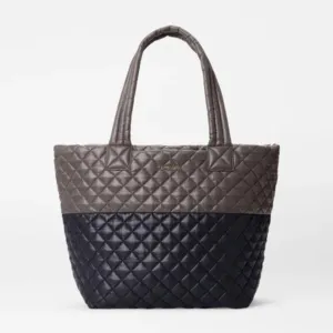 MZ Wallace Large Metro Deluxe Tote in Black / Magnet Color Block