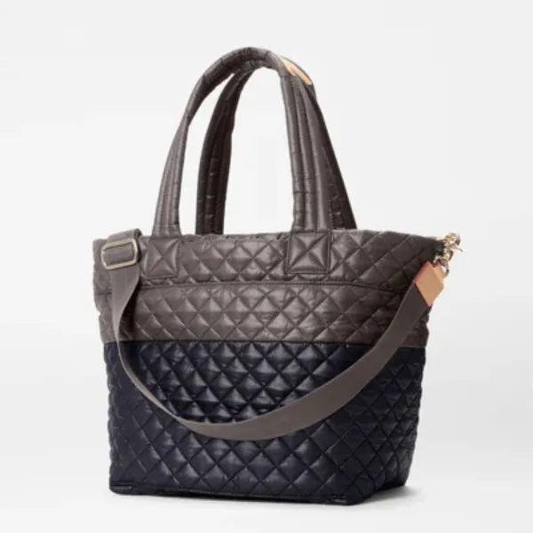 MZ Wallace Large Metro Deluxe Tote in Black / Magnet Color Block