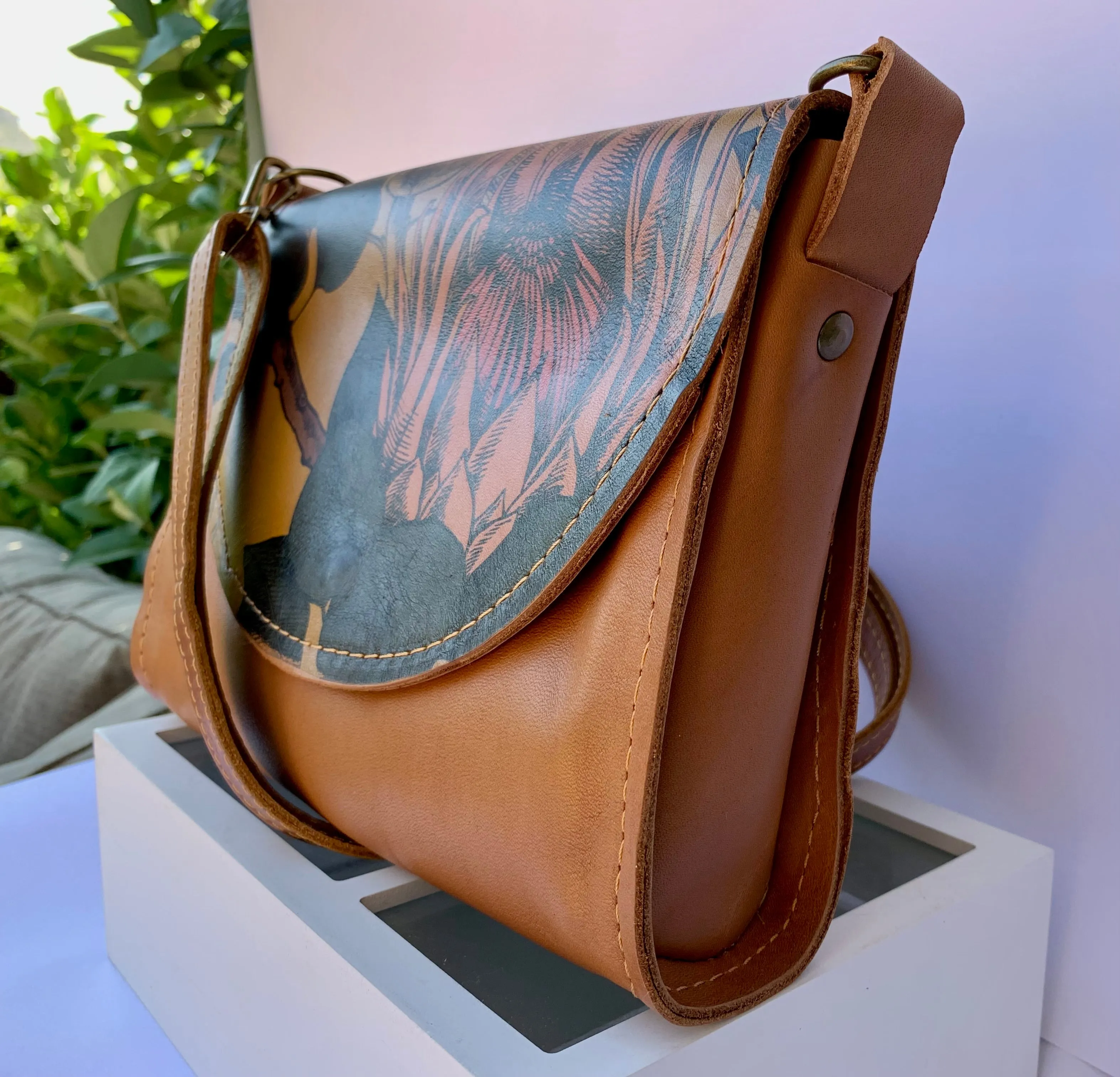 Natural Boho Leopard - Messenger bag