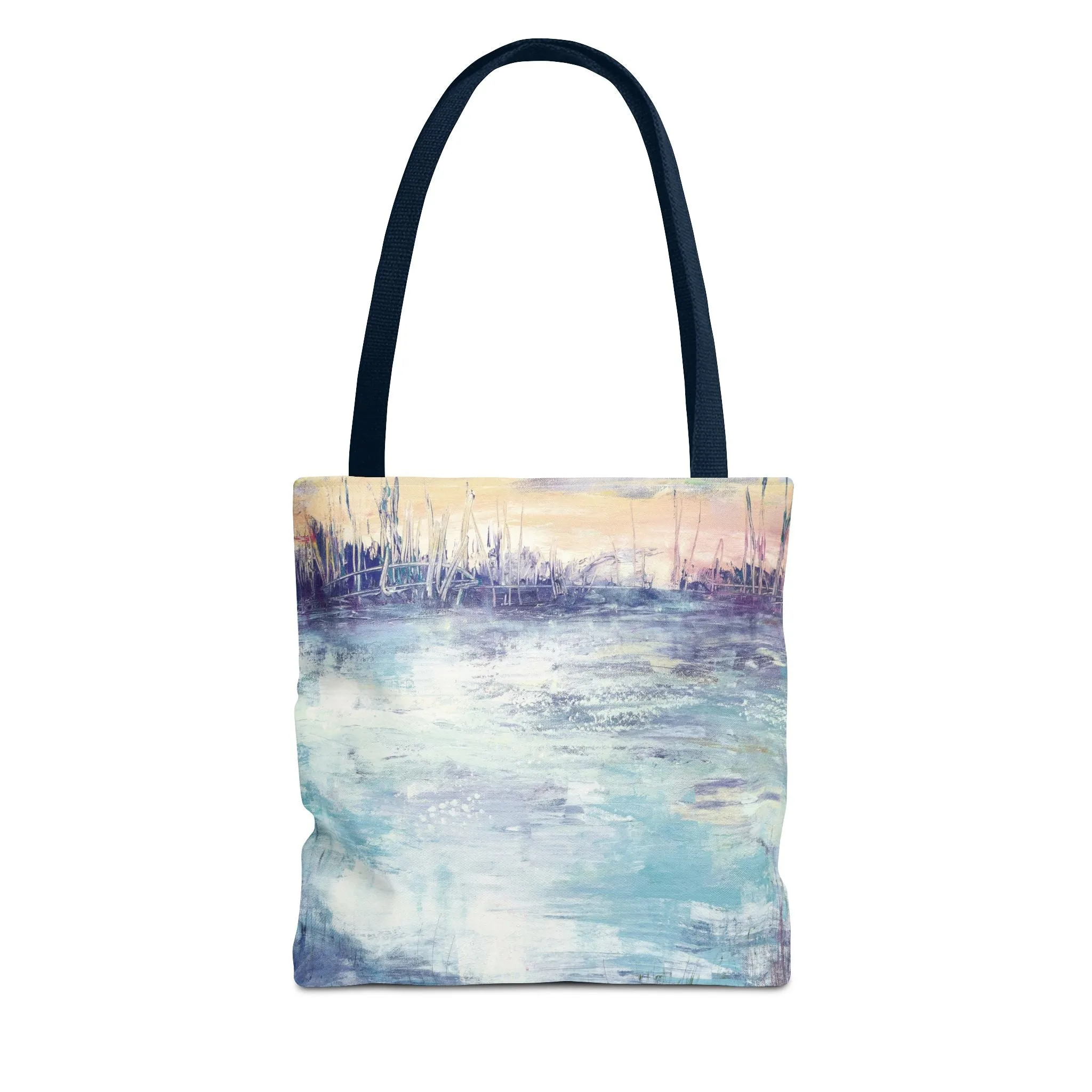 Nature Beach Landscape Art Tote Bag Canvas Shopping Bag - Flow of Life by Leslie Karpinski