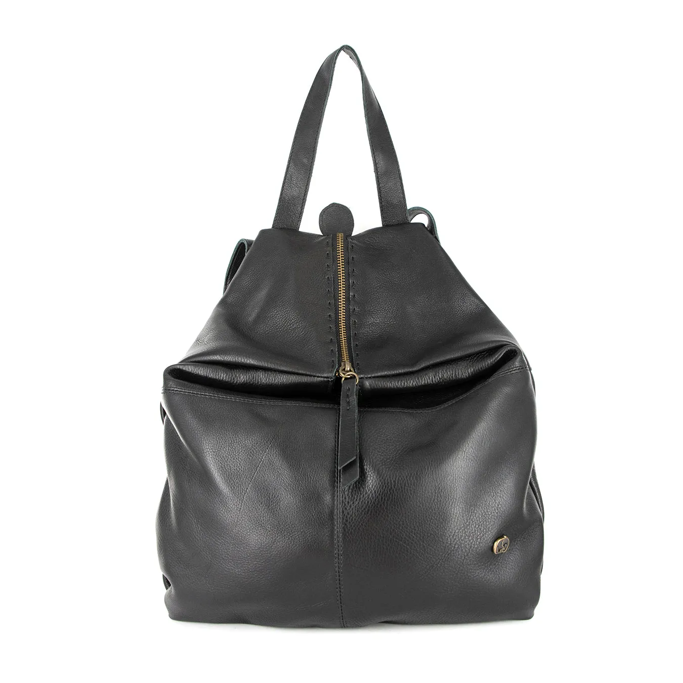 Ncumisa : Leather Backpack in Black Delta
