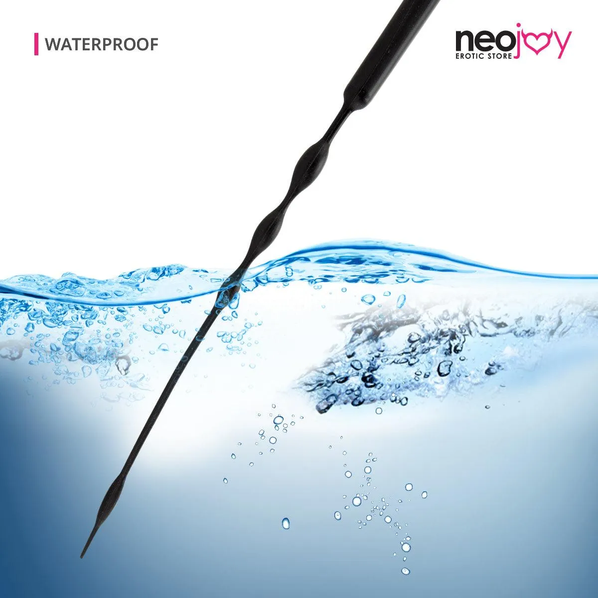 Neojoy Flogger Bondage Spanker Silicone - Black 19.68 inch - 50cm