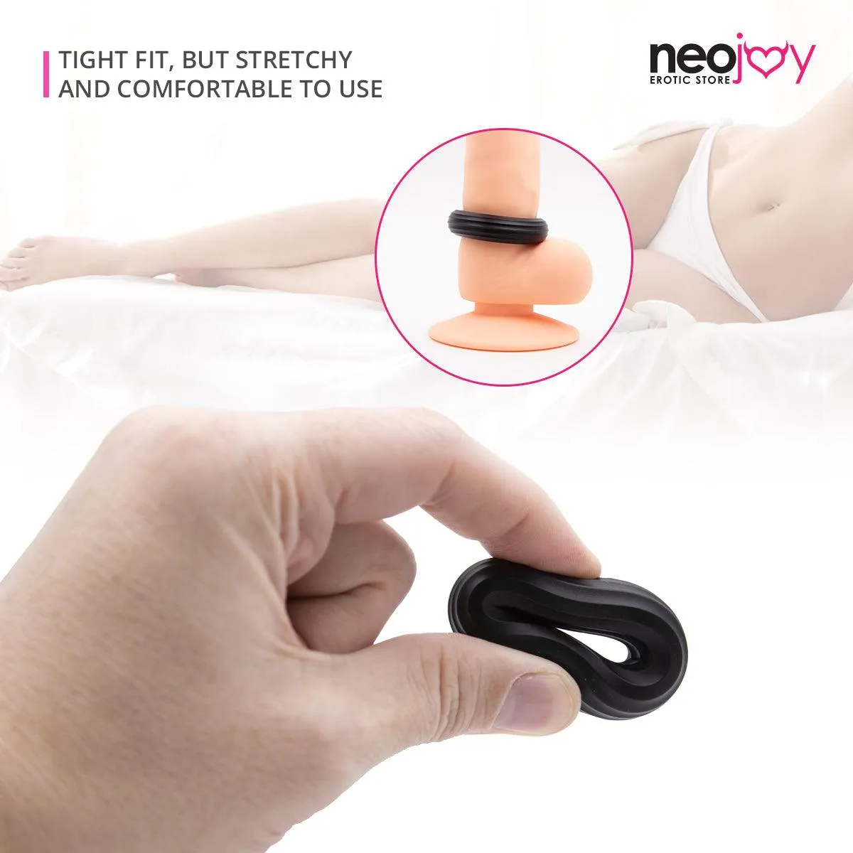 Neojoy Penis Tire Silicone Penis Ring for Enhanced Erection - Extra Thick Cock