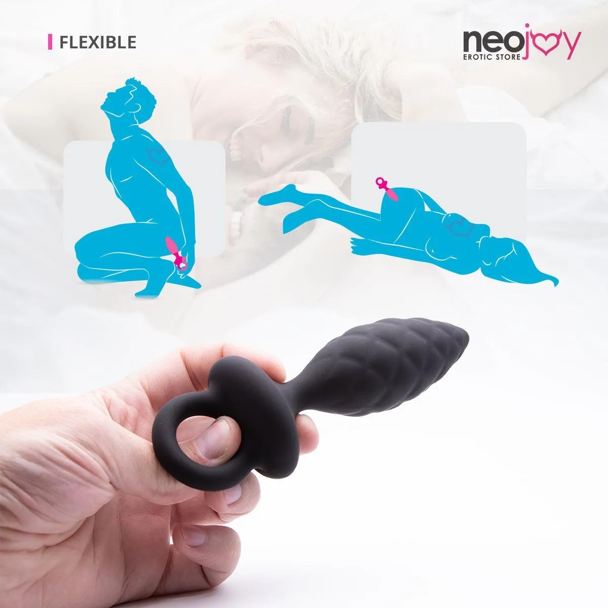 Neojoy Silicone Anal Plug with loop (Large)