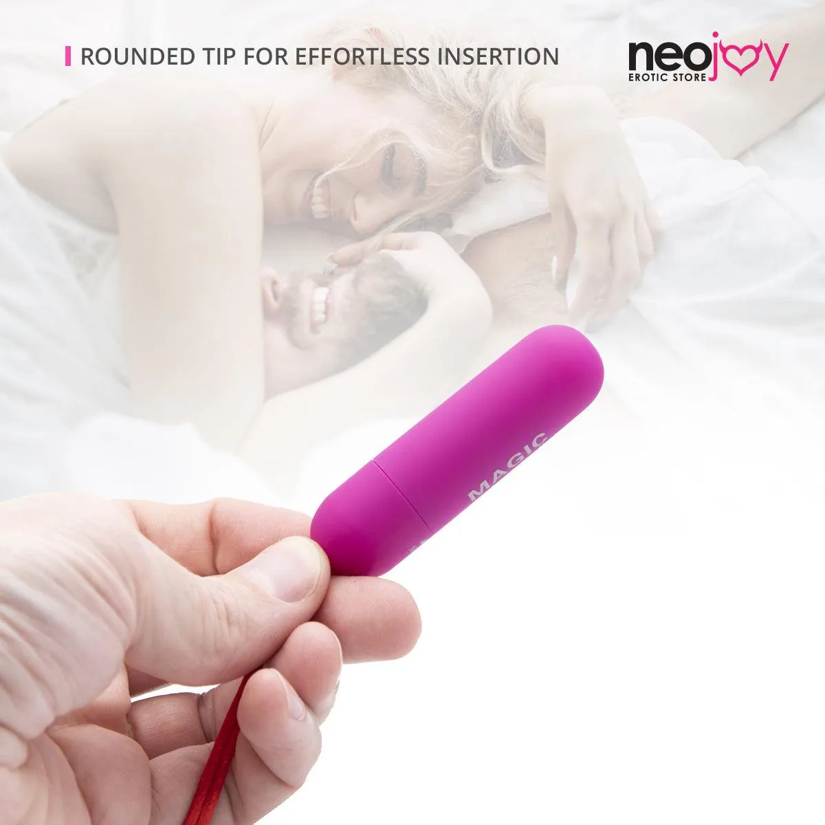Neojoy Slim Bullet - Vibrating Bullet for Full-Body Massage - Beginners Sex Toy for Clitoral, Vaginal, Anal stimulation