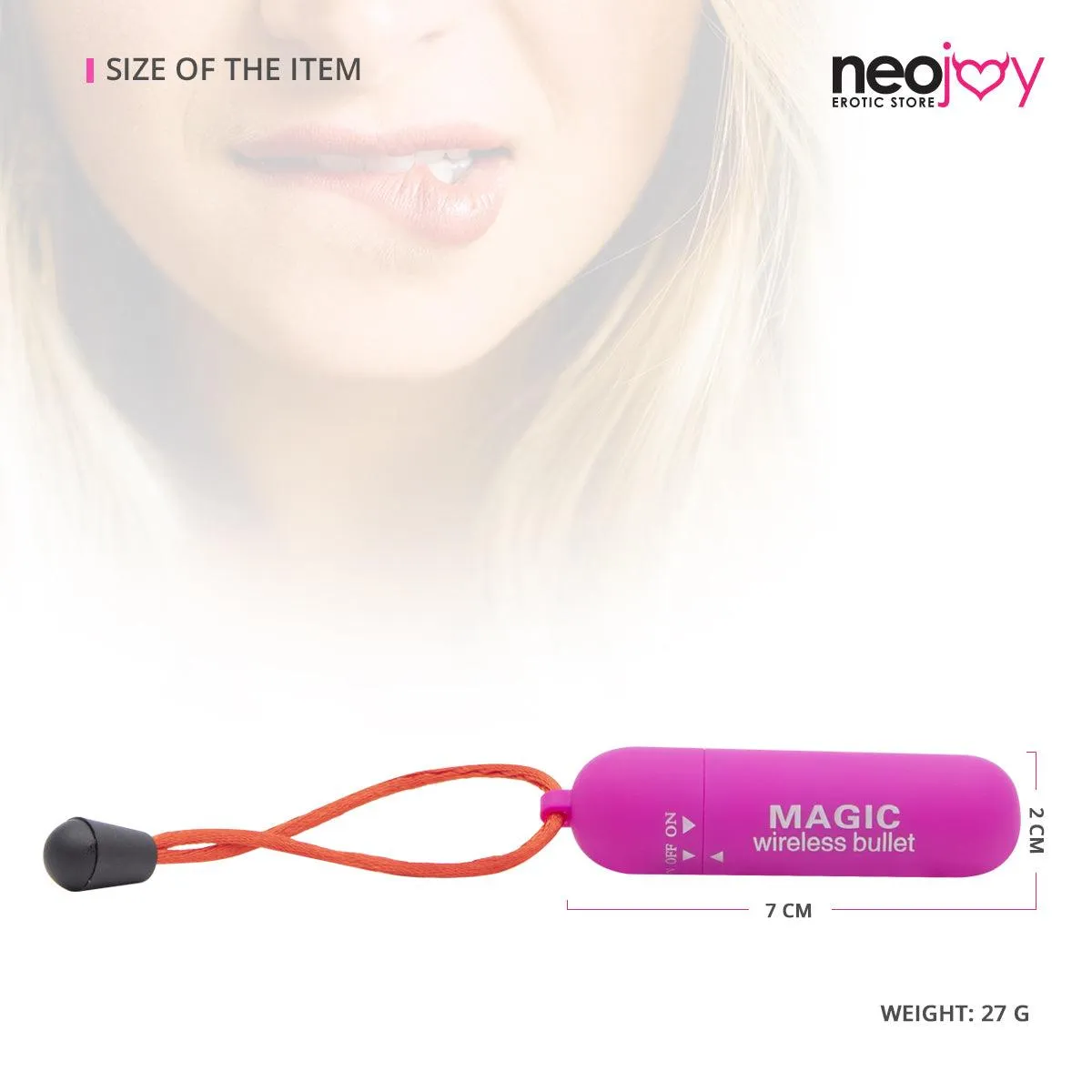Neojoy Slim Bullet - Vibrating Bullet for Full-Body Massage - Beginners Sex Toy for Clitoral, Vaginal, Anal stimulation