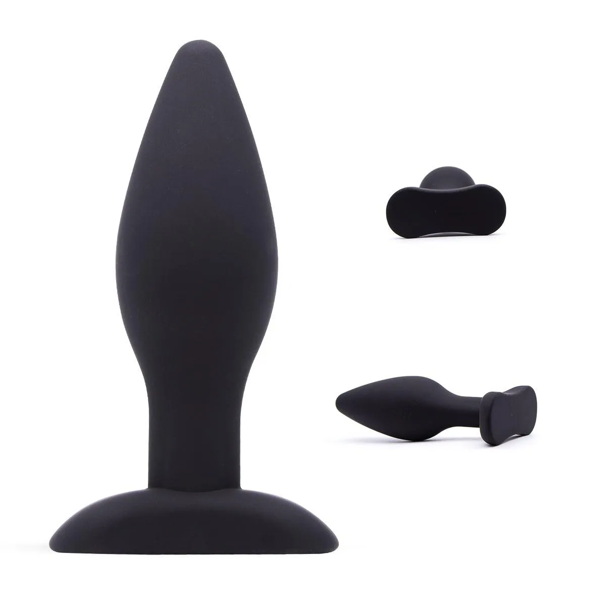 Neojoy Smooth Silicone Small Butt Plug - Up to 5" - Black