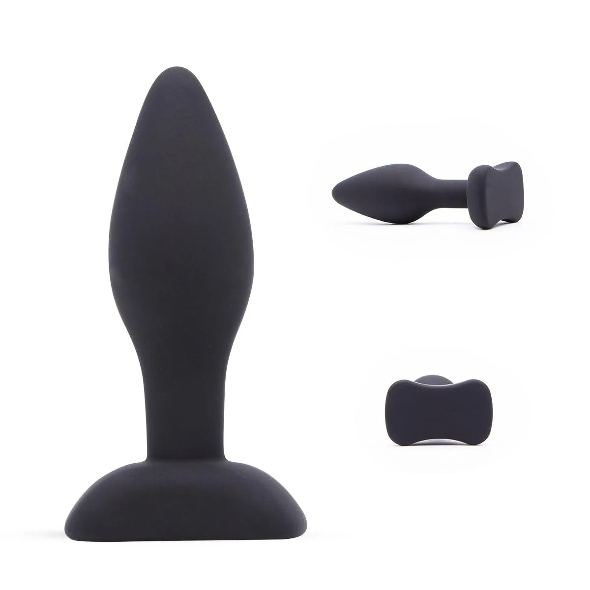 Neojoy Smooth Silicone Small Butt Plug - Up to 5" - Black
