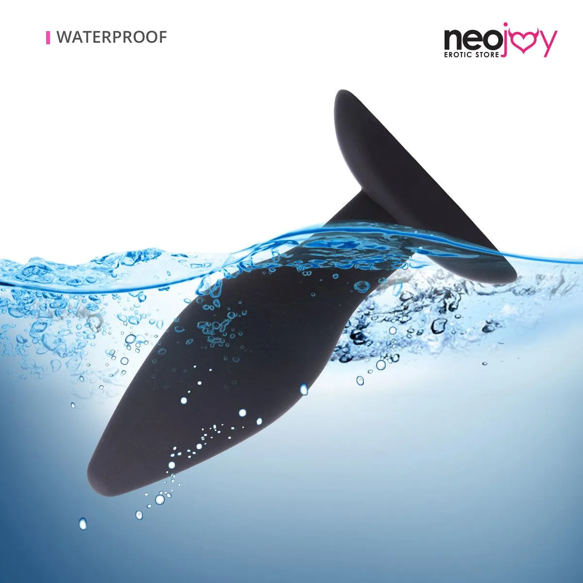 Neojoy Smooth Silicone Small Butt Plug - Up to 5" - Black
