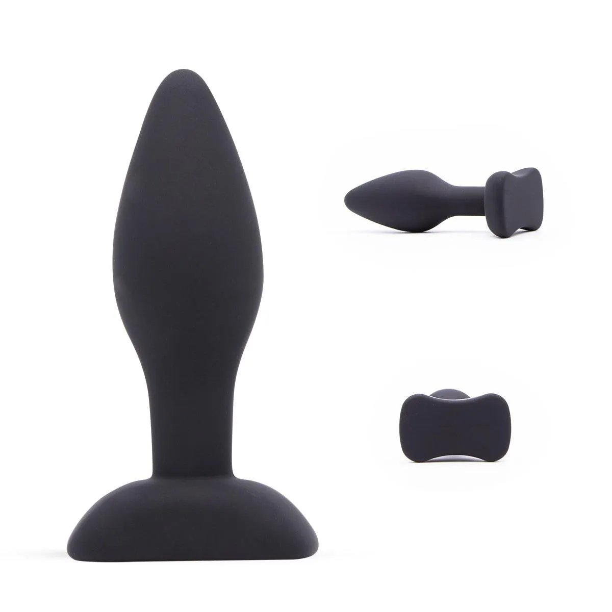 Neojoy Smooth Silicone Small Butt Plug - Up to 5" - Black