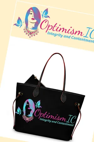 OptimismIC Integrity and Contentment Tote Bags $45 at Optimismic Wigs and Gifts