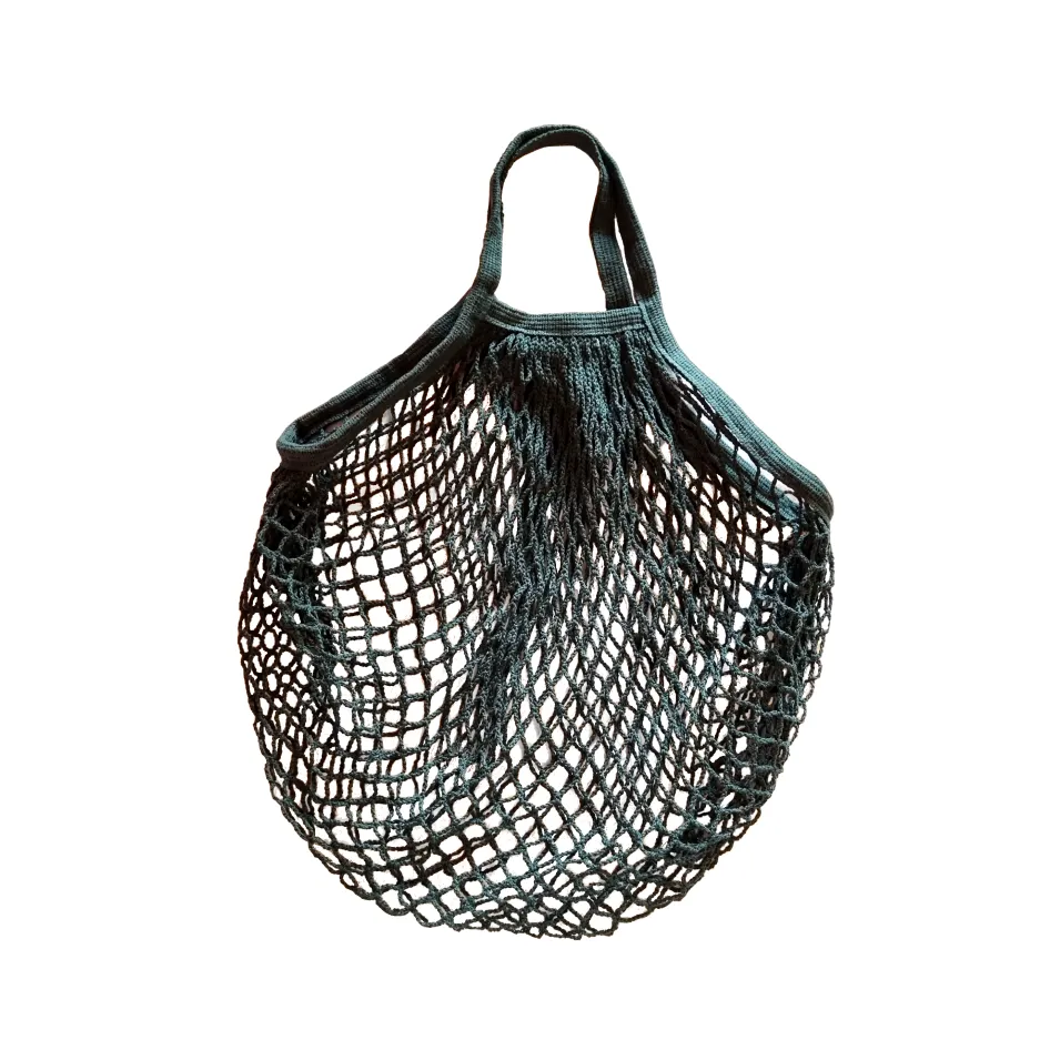 Organic Cotton - Reusable Grocery Mesh Shopping Bag - Beige