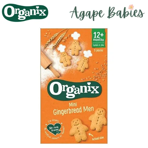 Organix Goodies Organic Mini Gingerbread Men, 5 x 25g Exp: 10/24