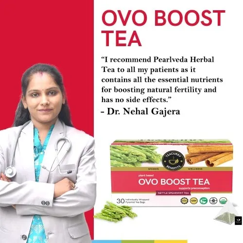 Ovo Boost Tea for Women - For Healthy Ovulation, Egg Quality, Egg Quantity Support