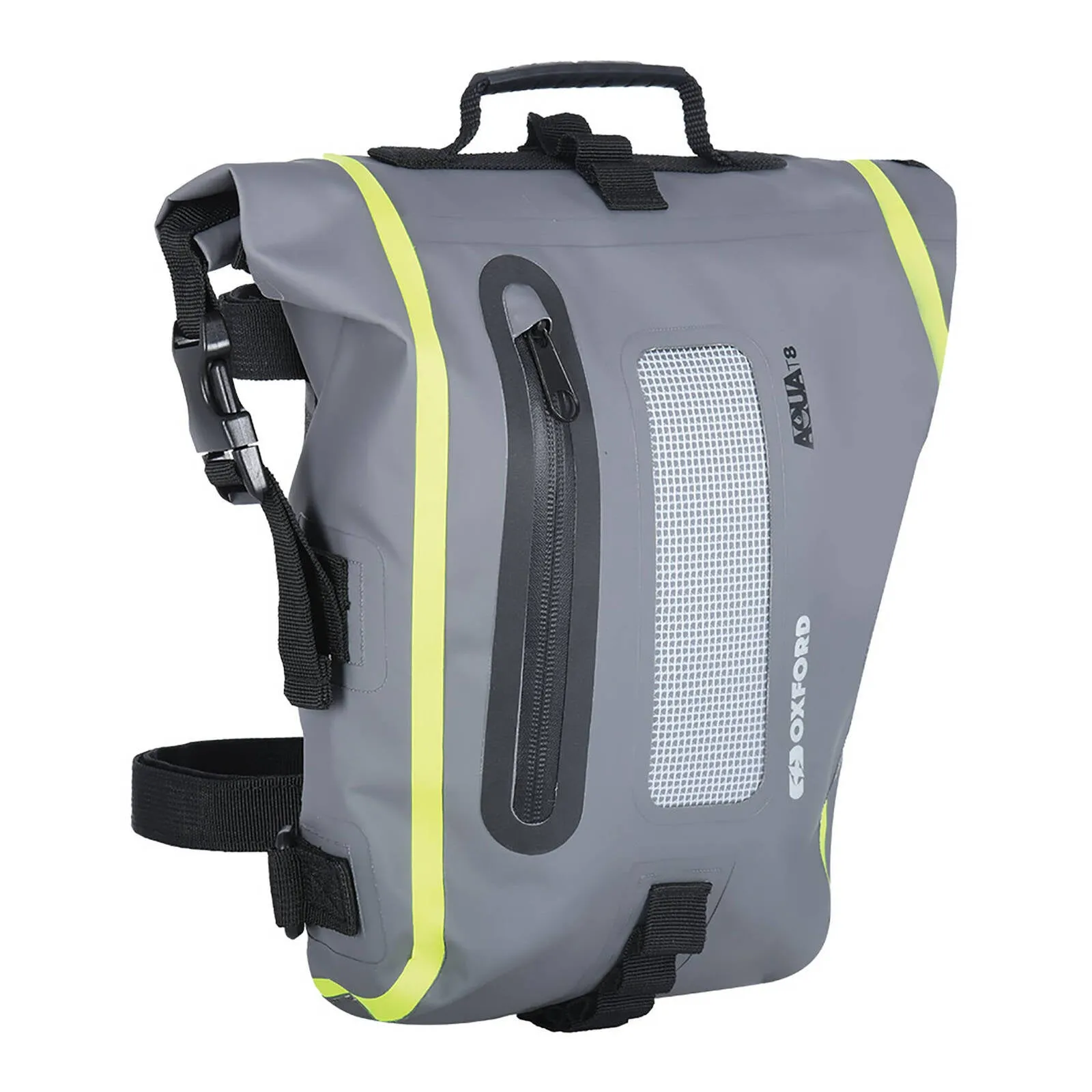 Oxford Tail Bag Aqua T8 - Black / Grey / Fluro Yellow