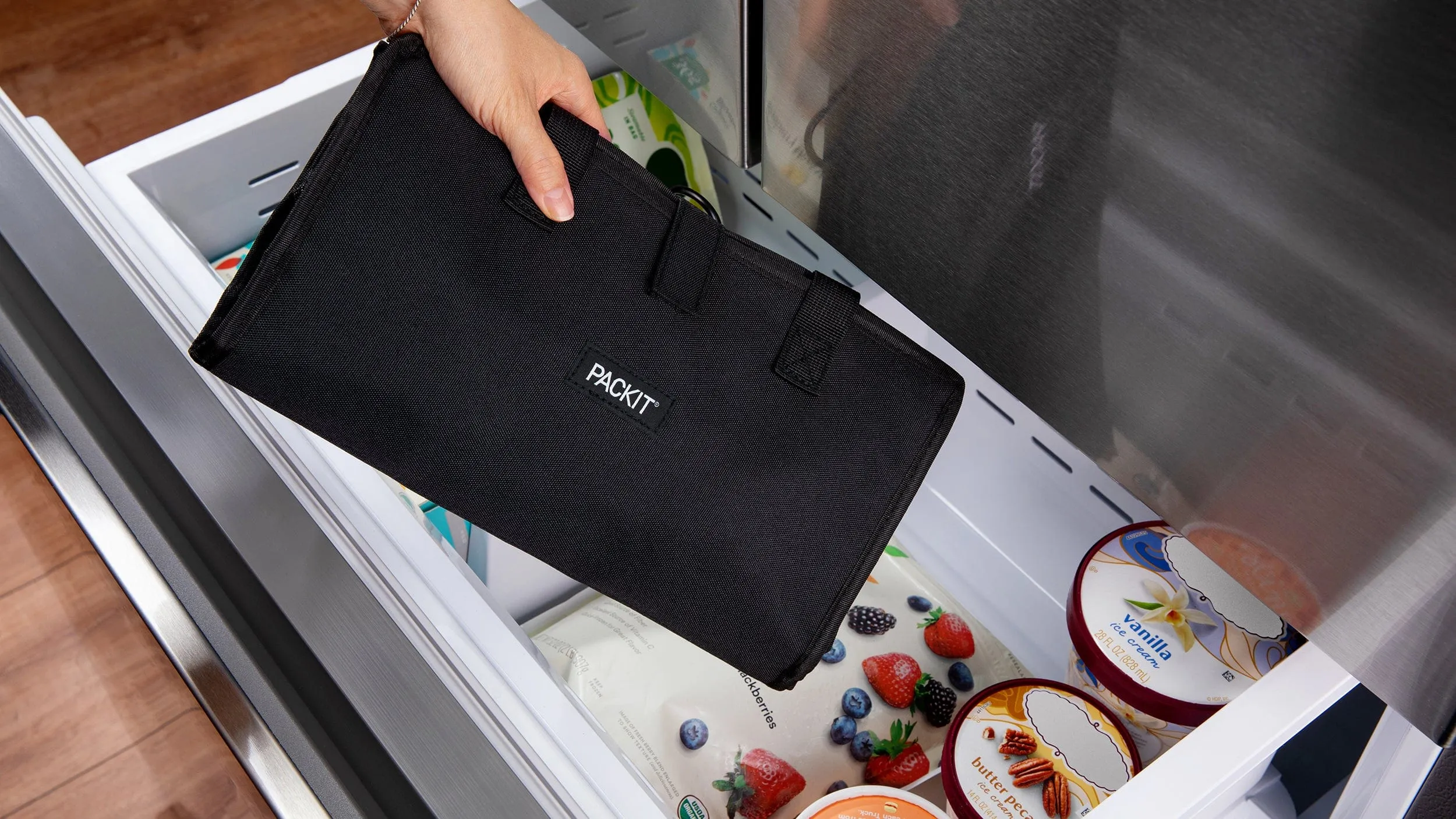 PackIt Freezable Grocery Bag - Black