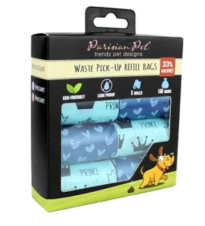 Parisian Pet Waste Bags - Prince Hearts Blue