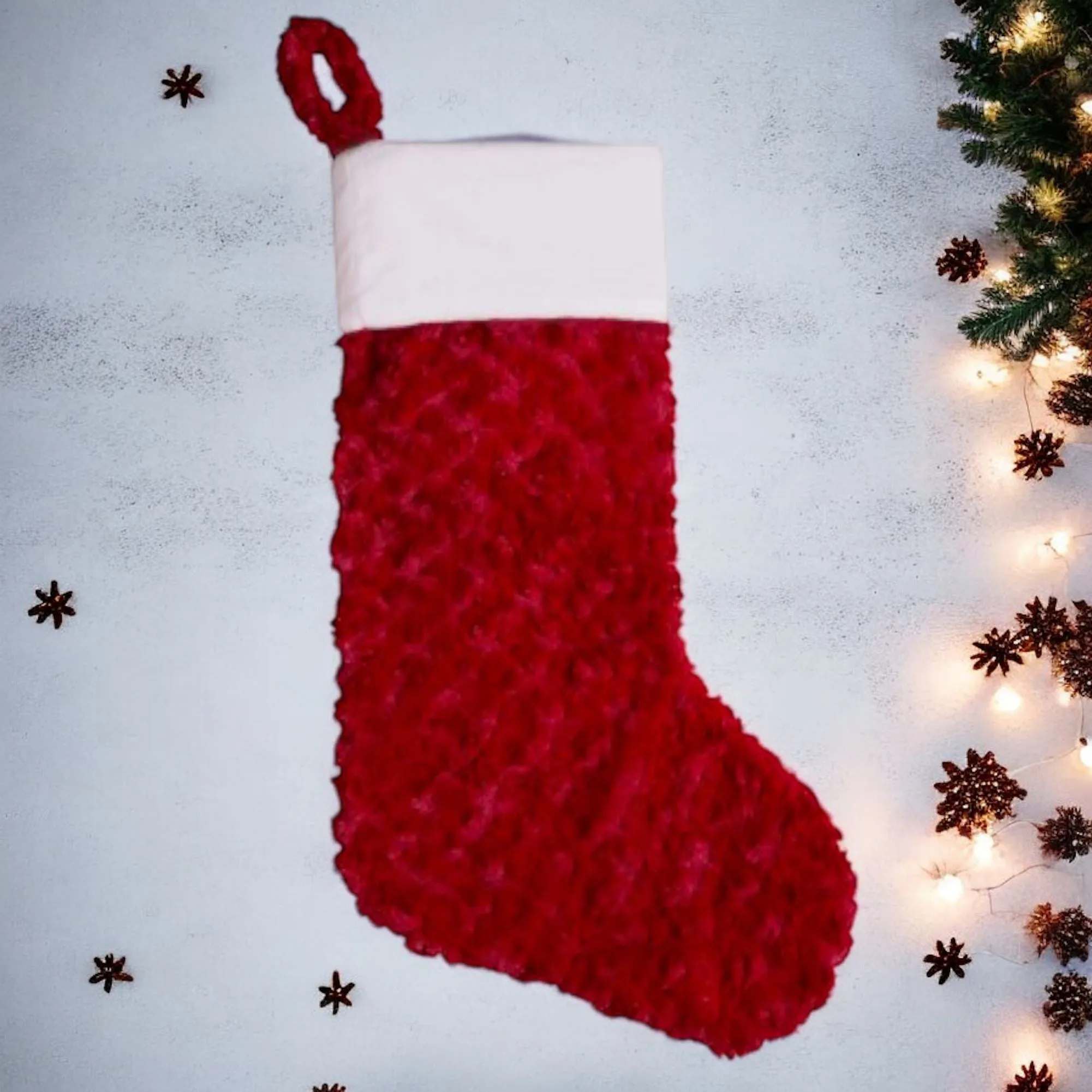 Personalised Christmas Plush Fluffy Stockings