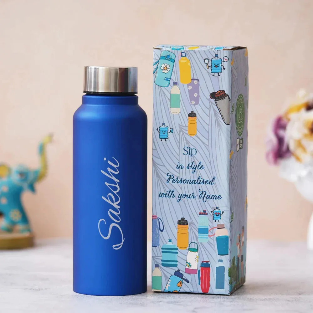 Personalized Lady Wallet with Classic Bottle - Blue