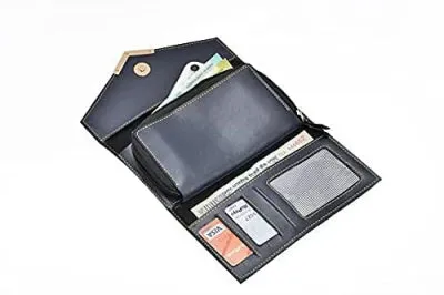 Personalized Lady Wallet with Classic Bottle - Blue