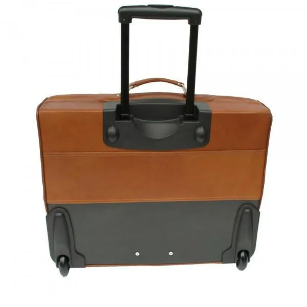 Piel Leather Garment Bag On Wheels