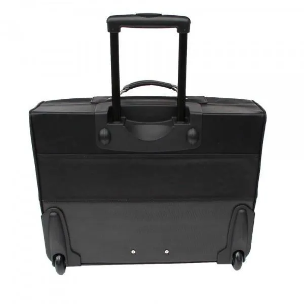 Piel Leather Garment Bag On Wheels