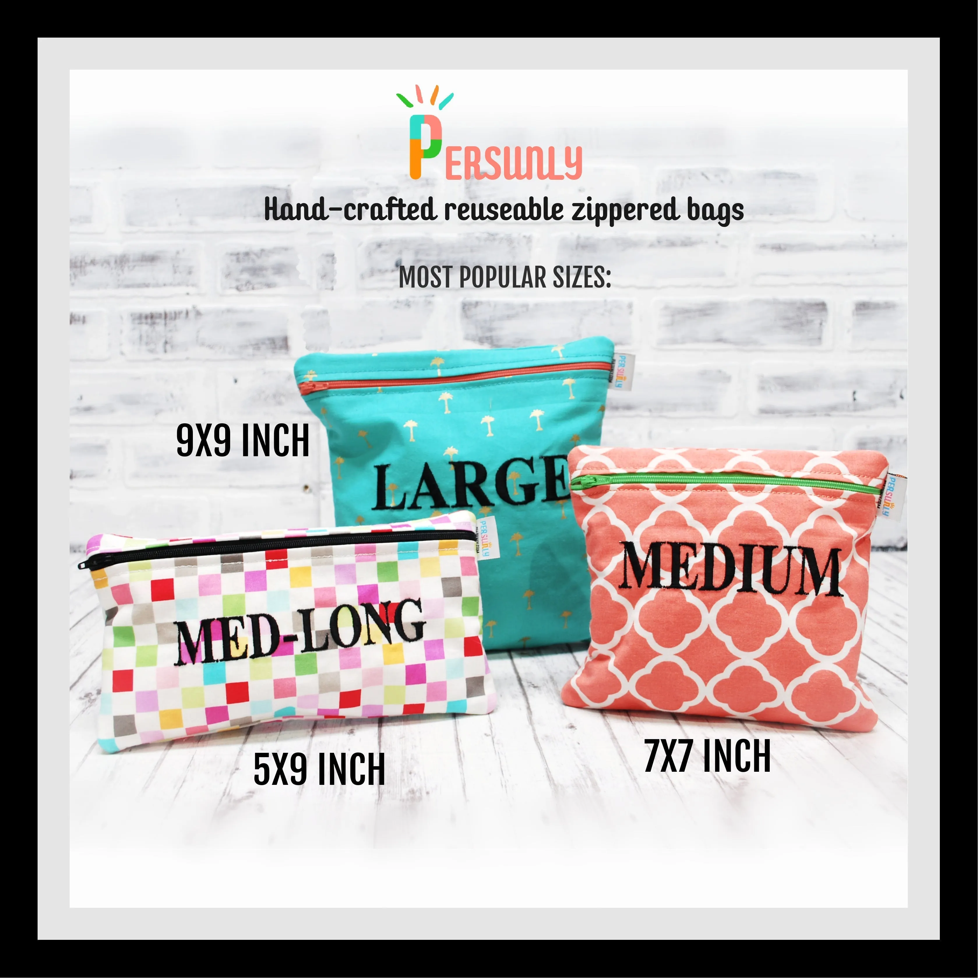 Pink and Lemons Personalized Reusable Food Bag