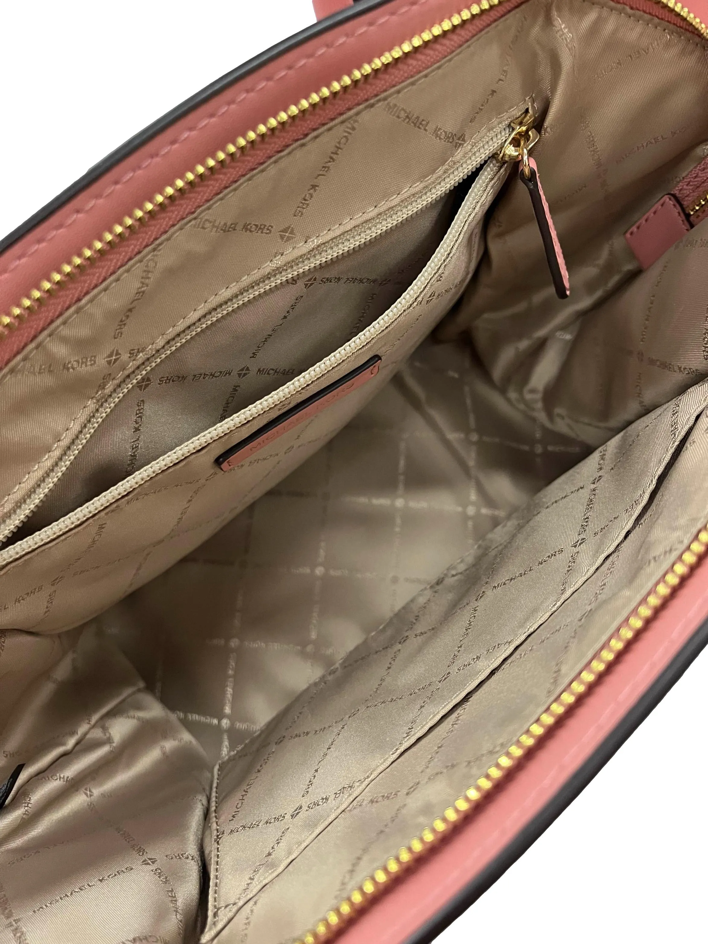 Pink Avril Large Top Zip Satchel