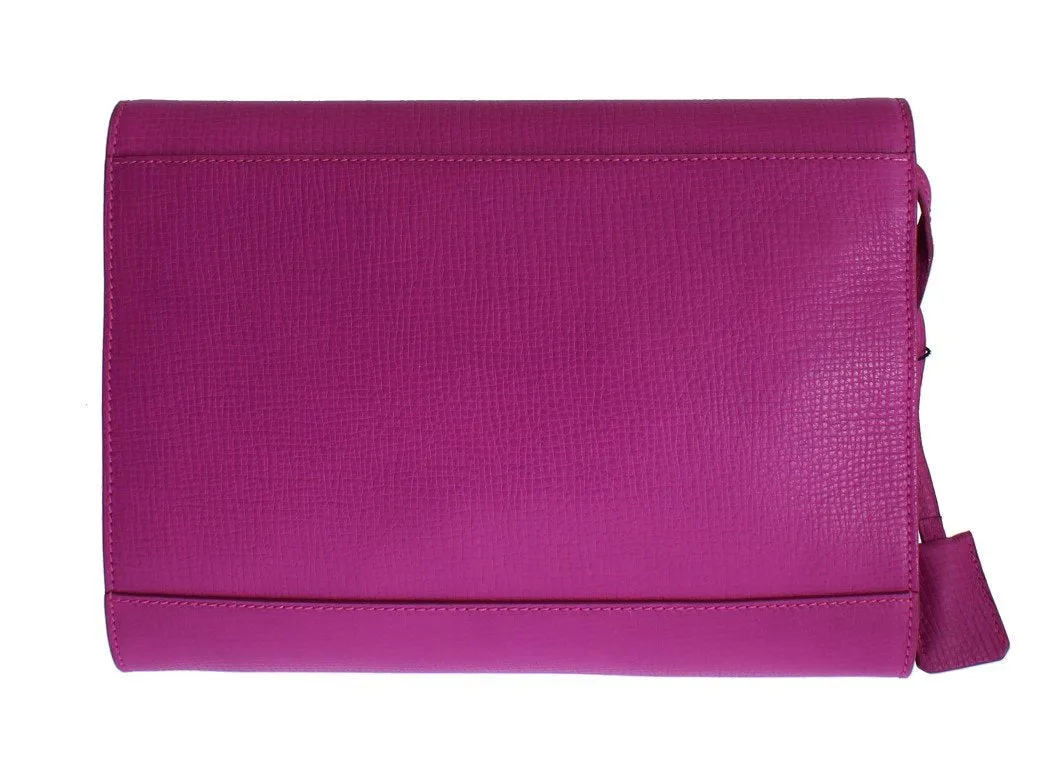 Pink Leather Studded Document Portfolio Briefcase Bag