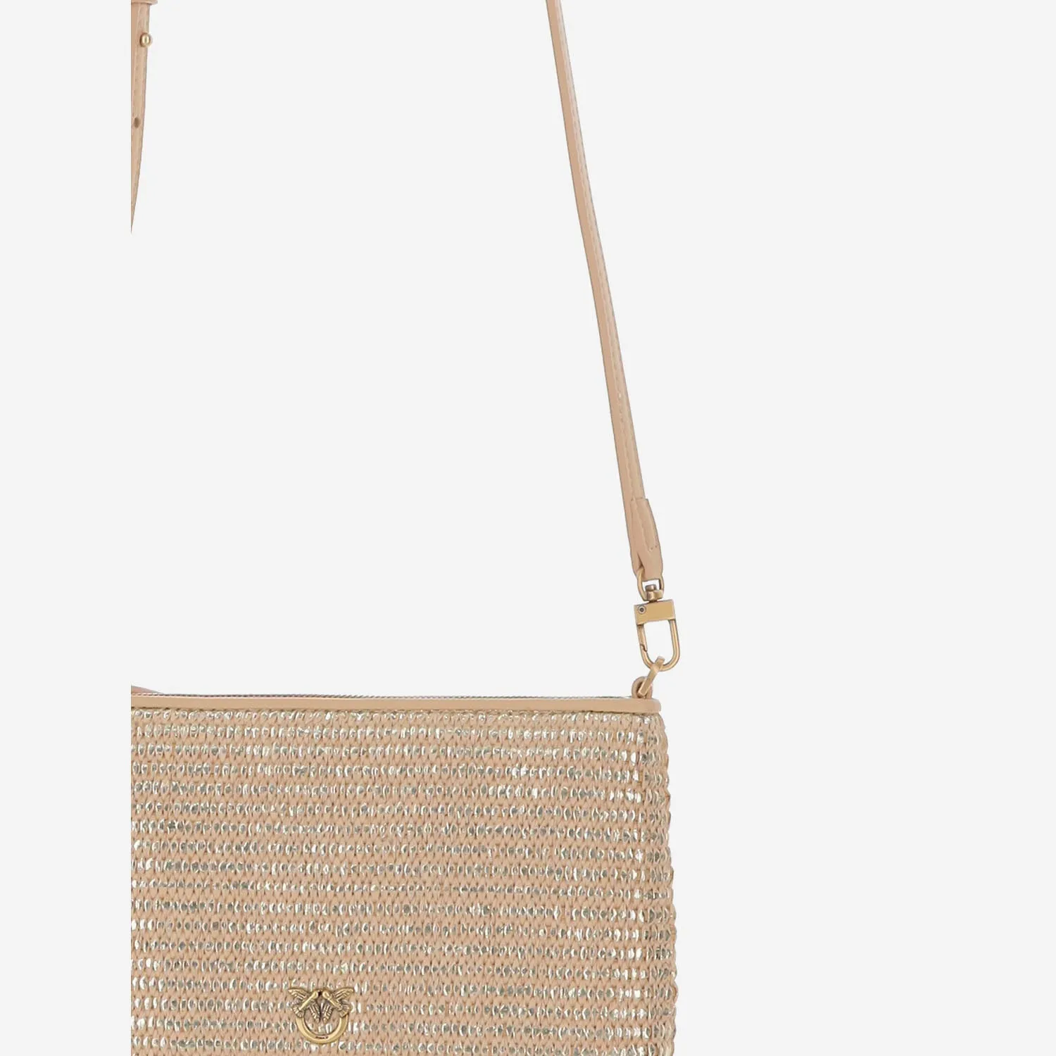 Pinko Flat Raffia axelväska