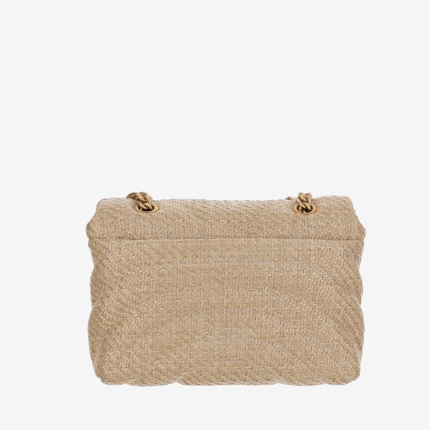 Pinko Raffia axelväska med logotyp