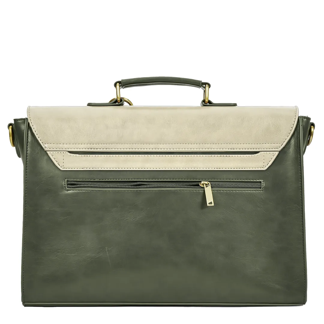 Pocketful Of Sunshine Messenger 17" - Green-Beige