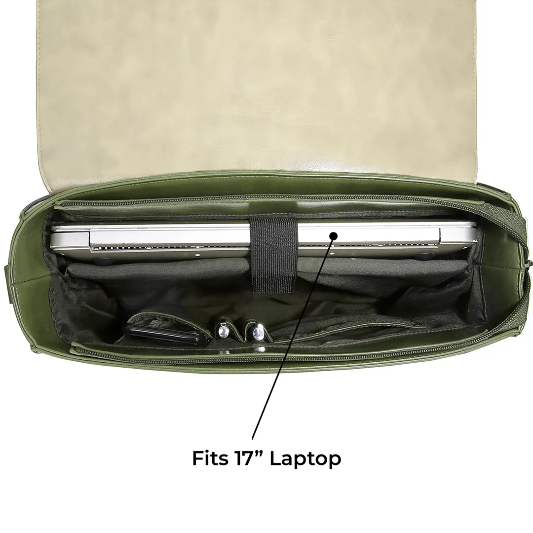 Pocketful Of Sunshine Messenger 17" - Green-Beige