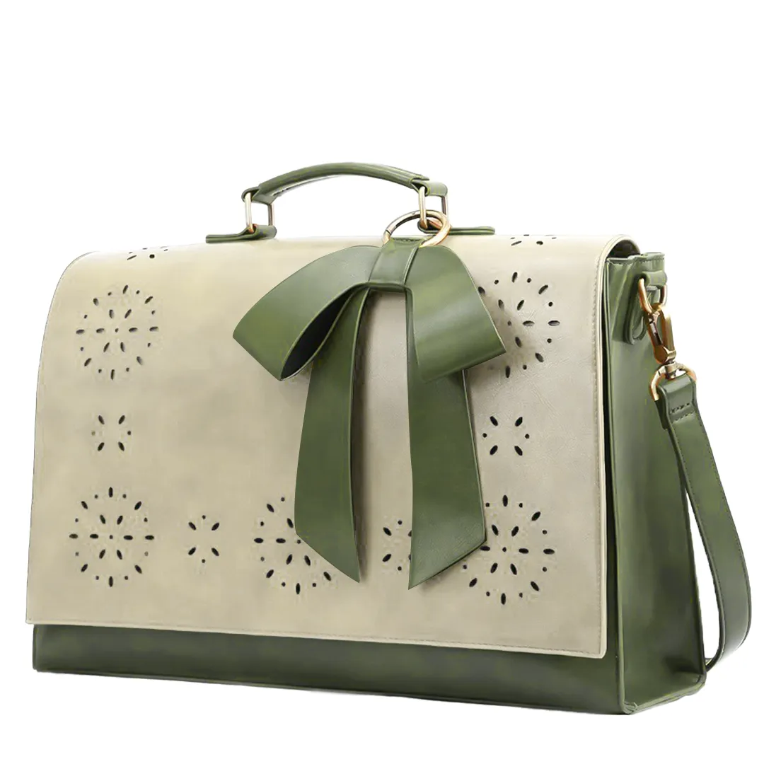 Pocketful Of Sunshine Messenger 17" - Green-Beige