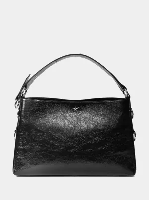 POUCH BLACK NAPLAK PATENT BAG