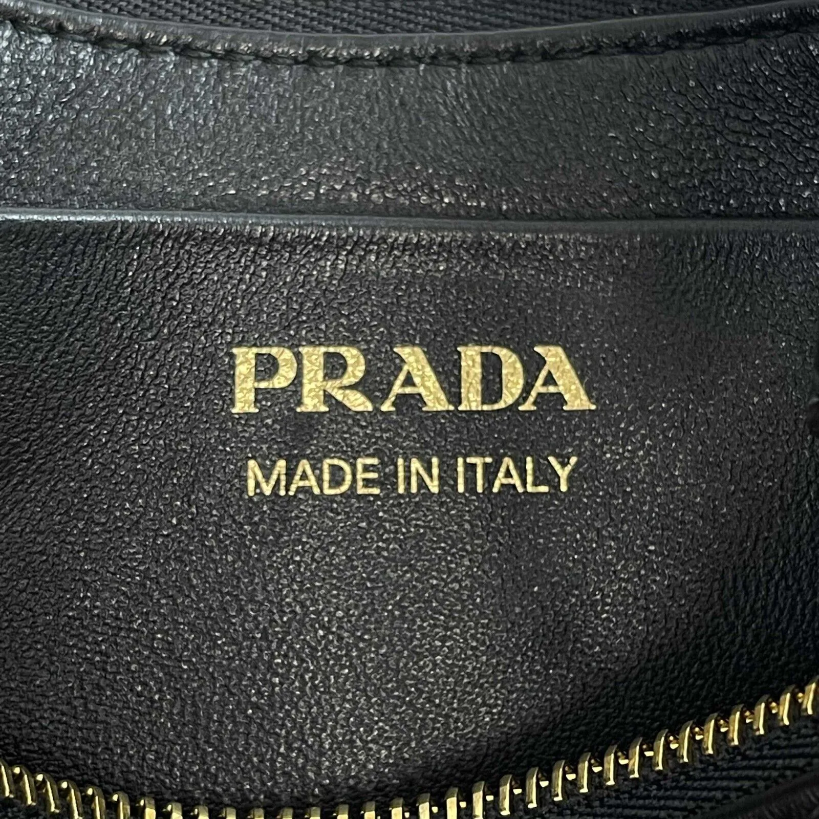 Prada Black Arqué leather shoulder bag Excellent Handbag w/box