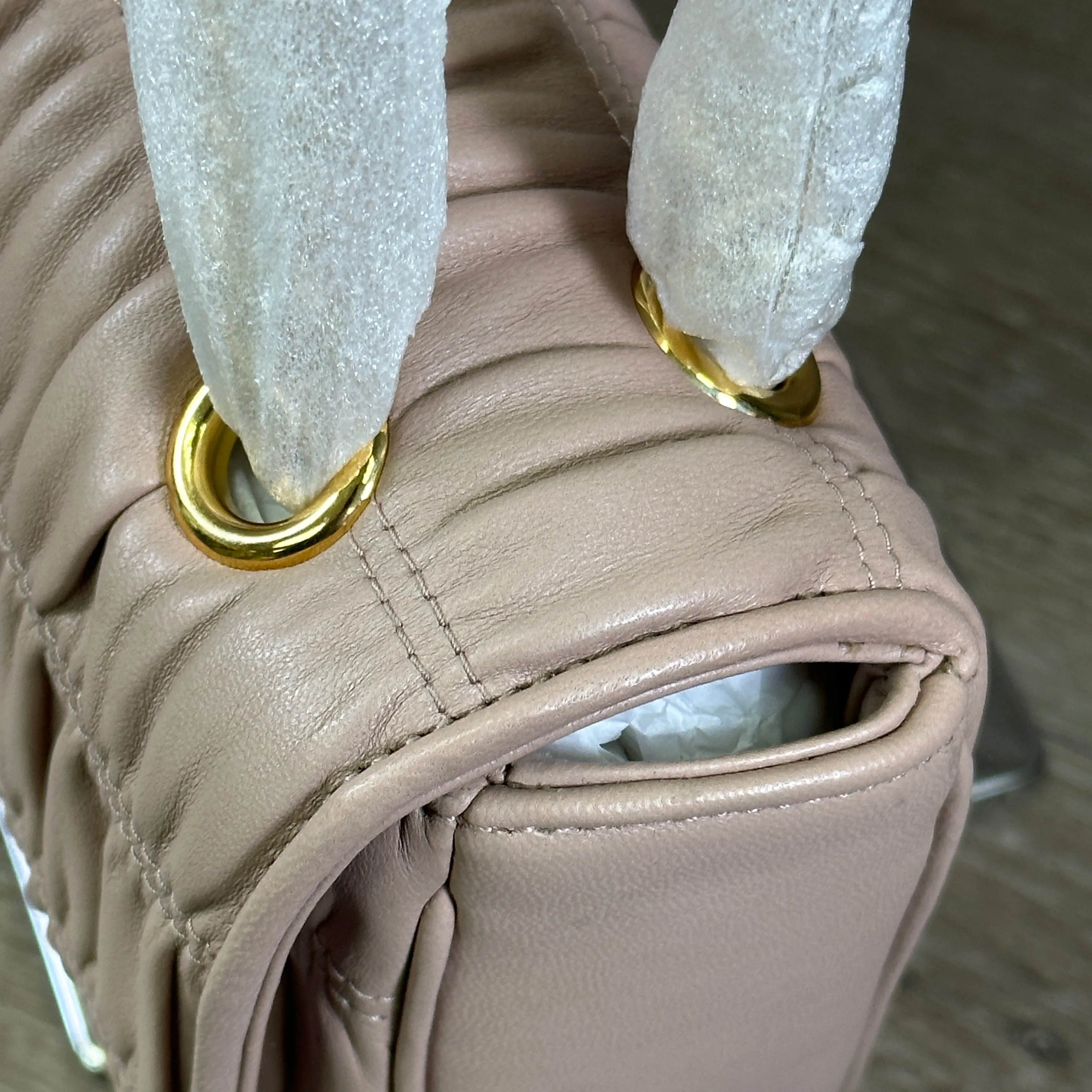 Prada Chain Flap Shoulder Bag Nappa Gaufre Medium - Pink